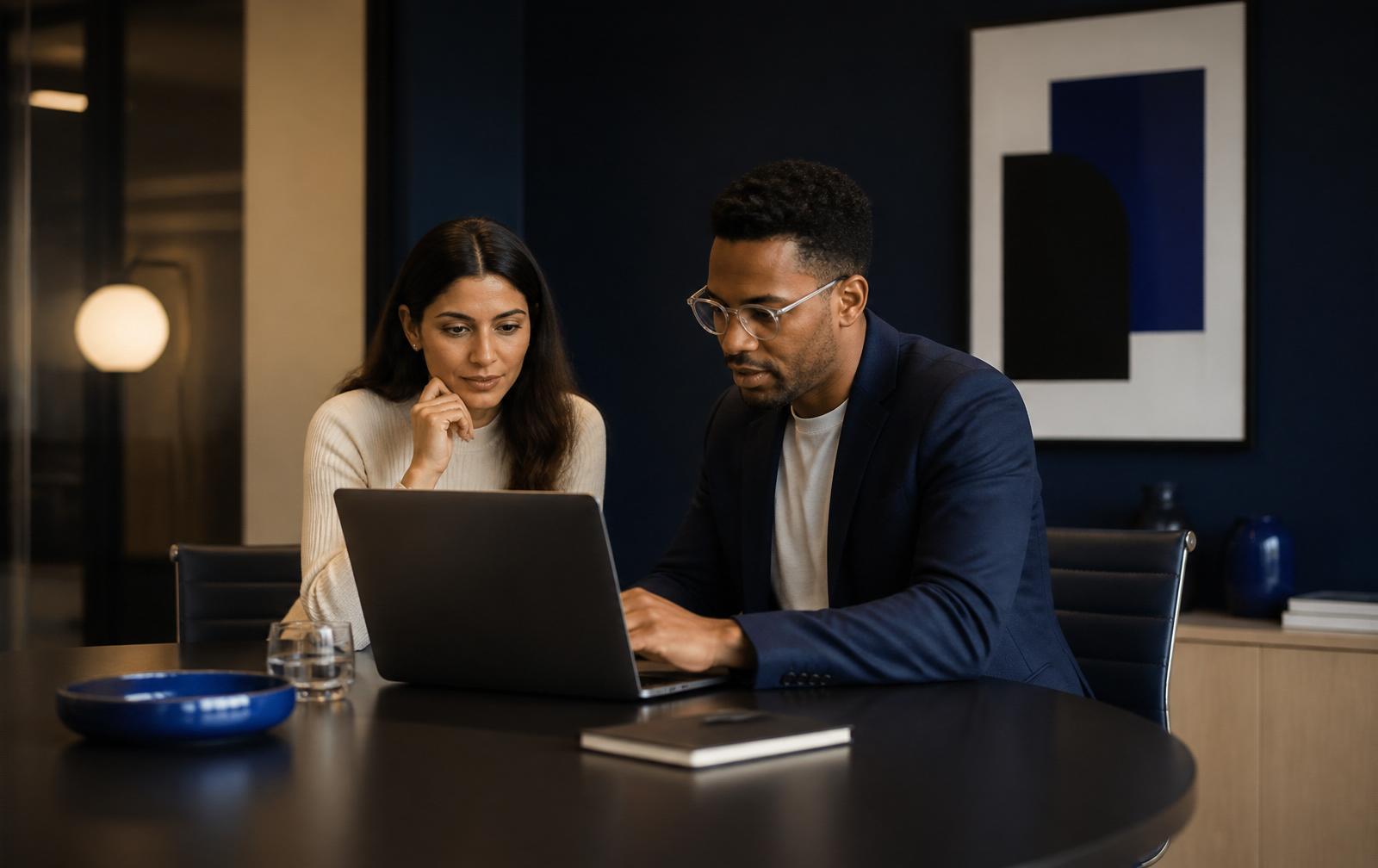 Metricora team reviewing analytics